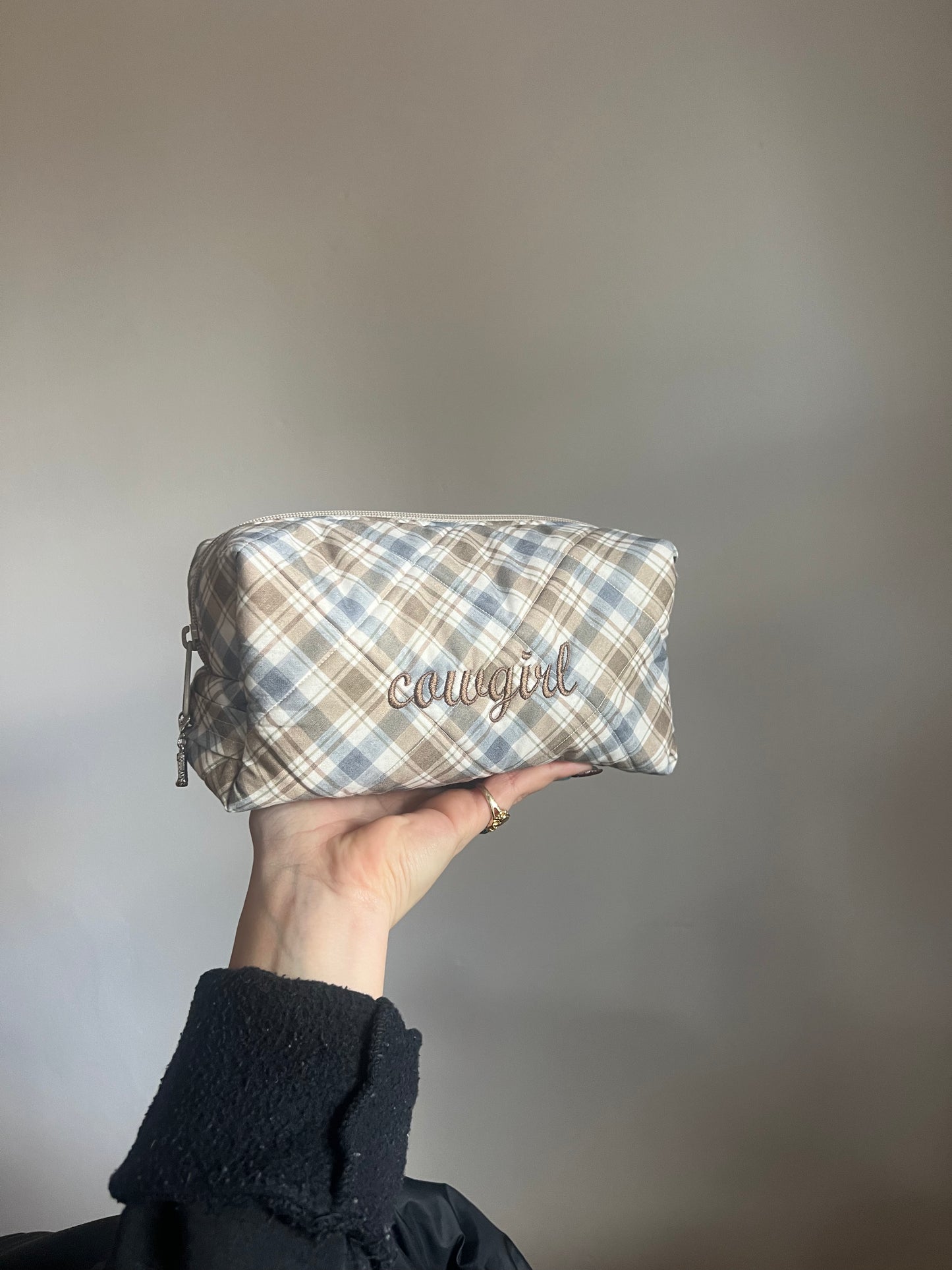 Cowboy Plaid Boxie with Surprise Zipper Charm