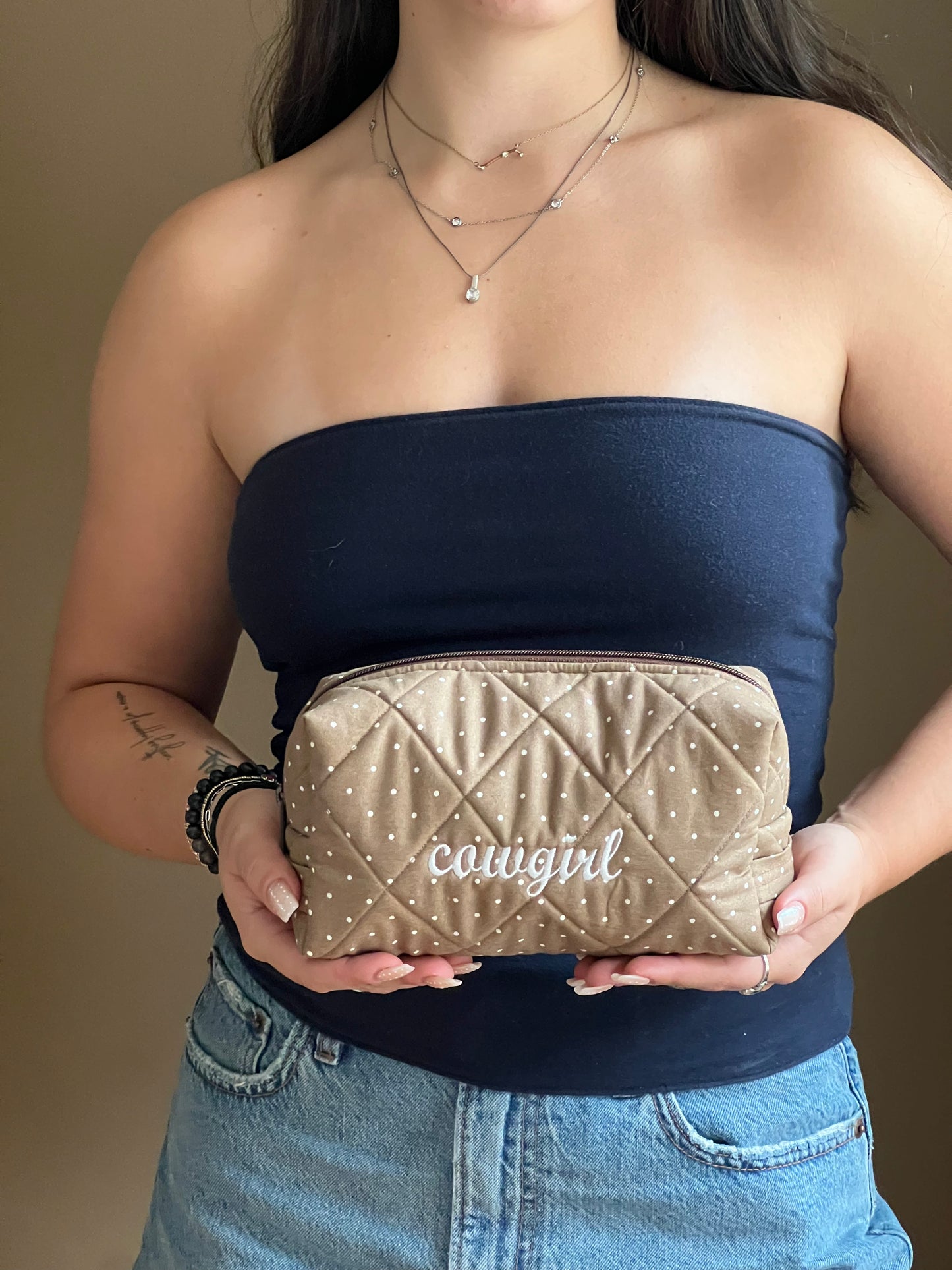 Evergreen Boxie in Chocolate Polka Dot