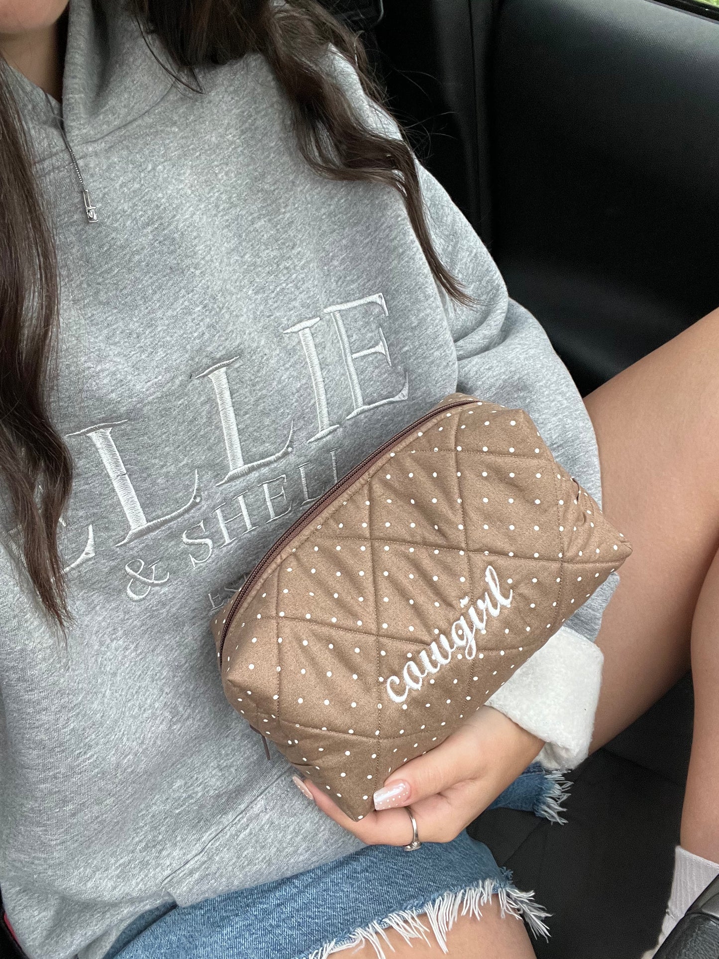 Evergreen Boxie in Chocolate Polka Dot