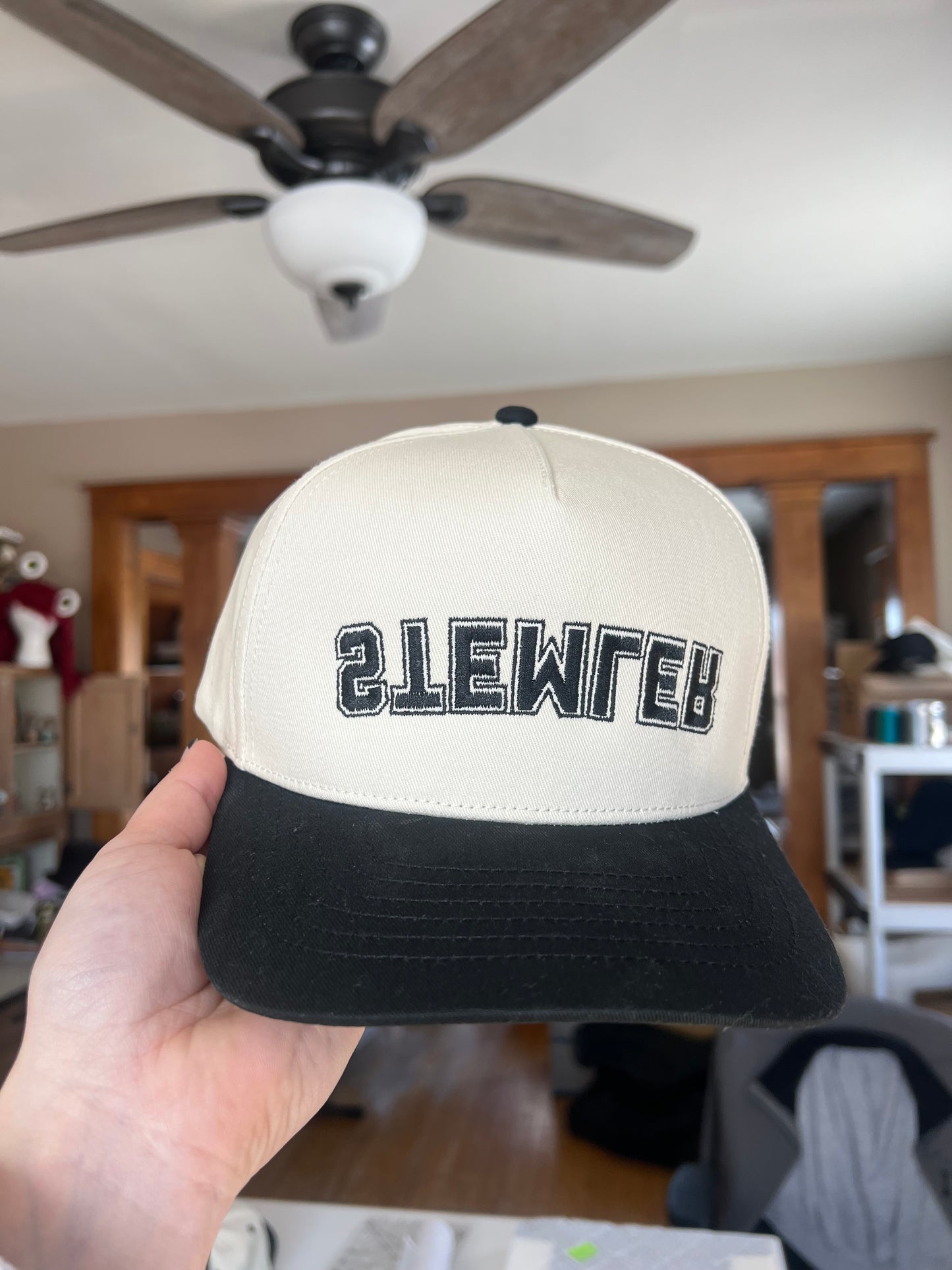 Customizable Two-Tone 5-Panel Snapback Hat