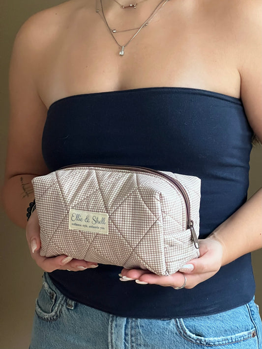 Evergreen Boxie in Chocolate Gingham