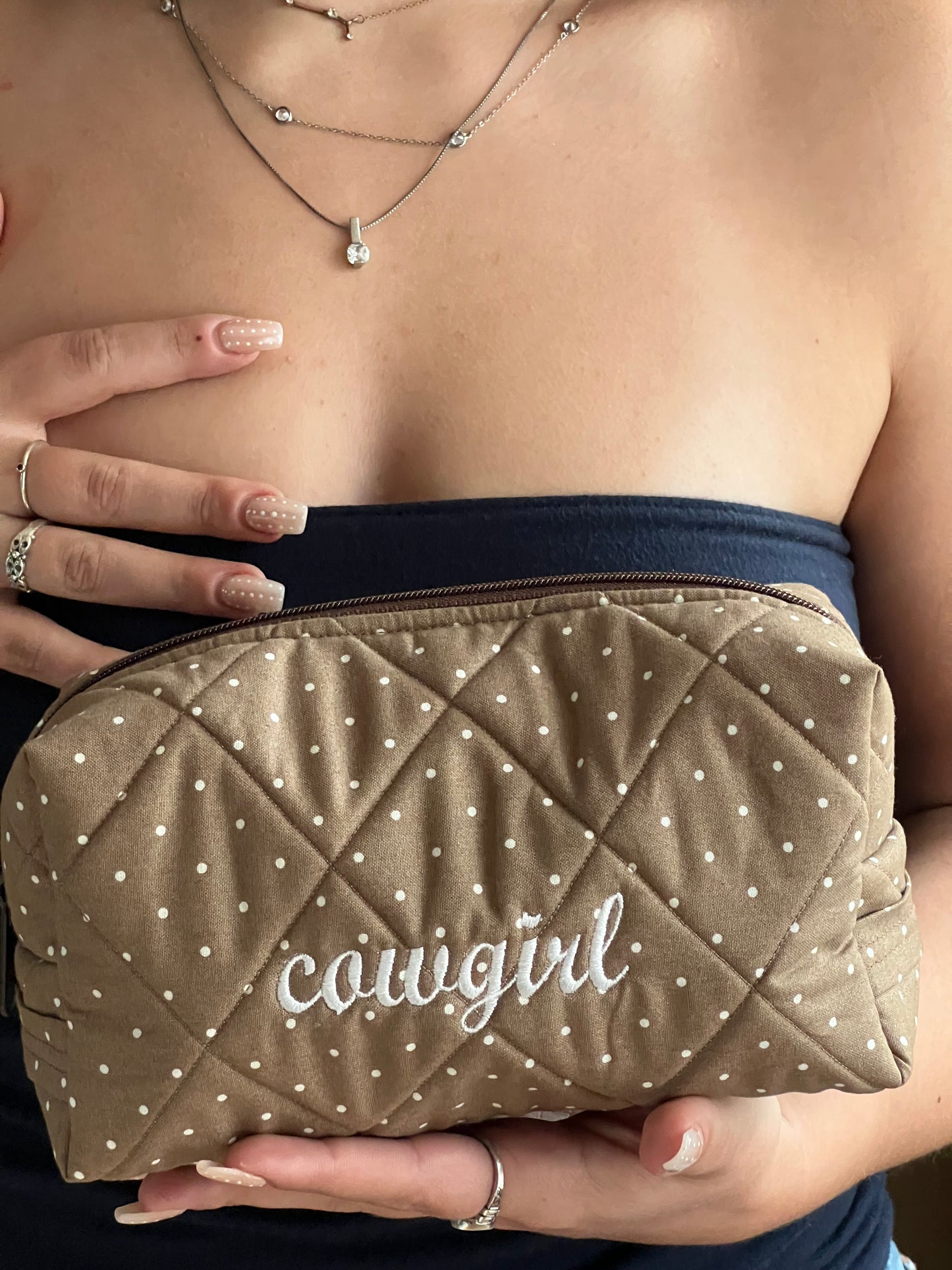 Evergreen Boxie in Chocolate Polka Dot