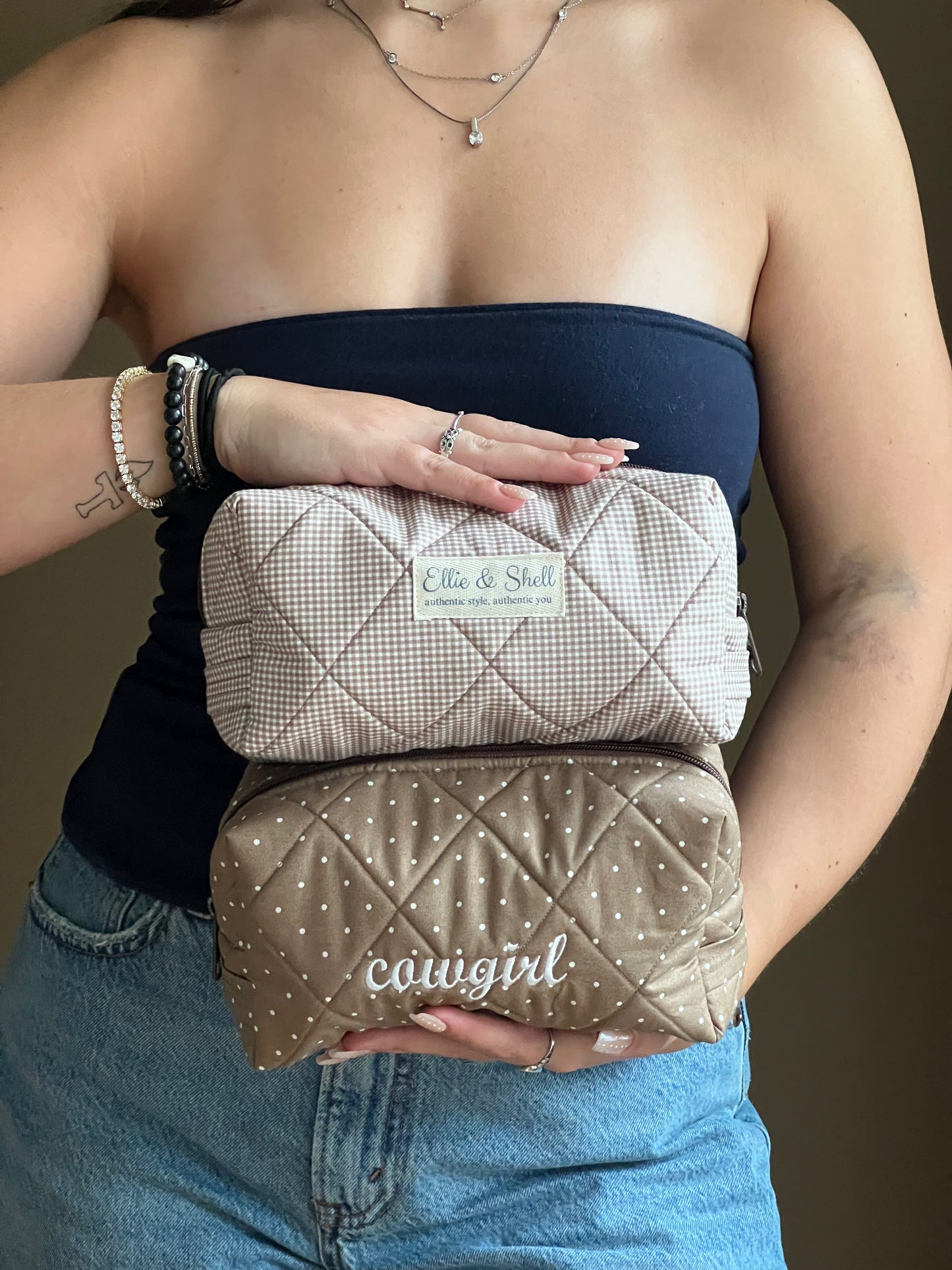 Evergreen Boxie in Chocolate Gingham