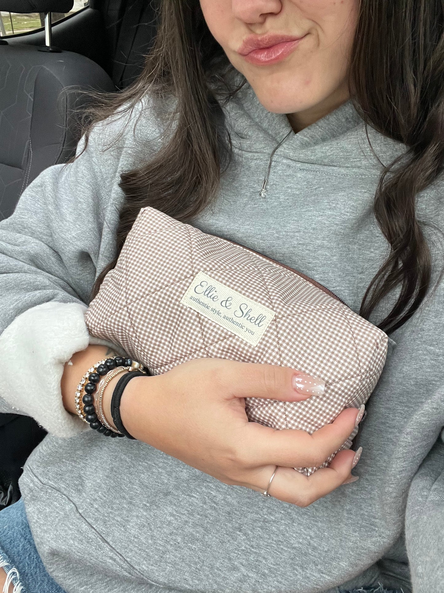 Evergreen Boxie in Chocolate Gingham
