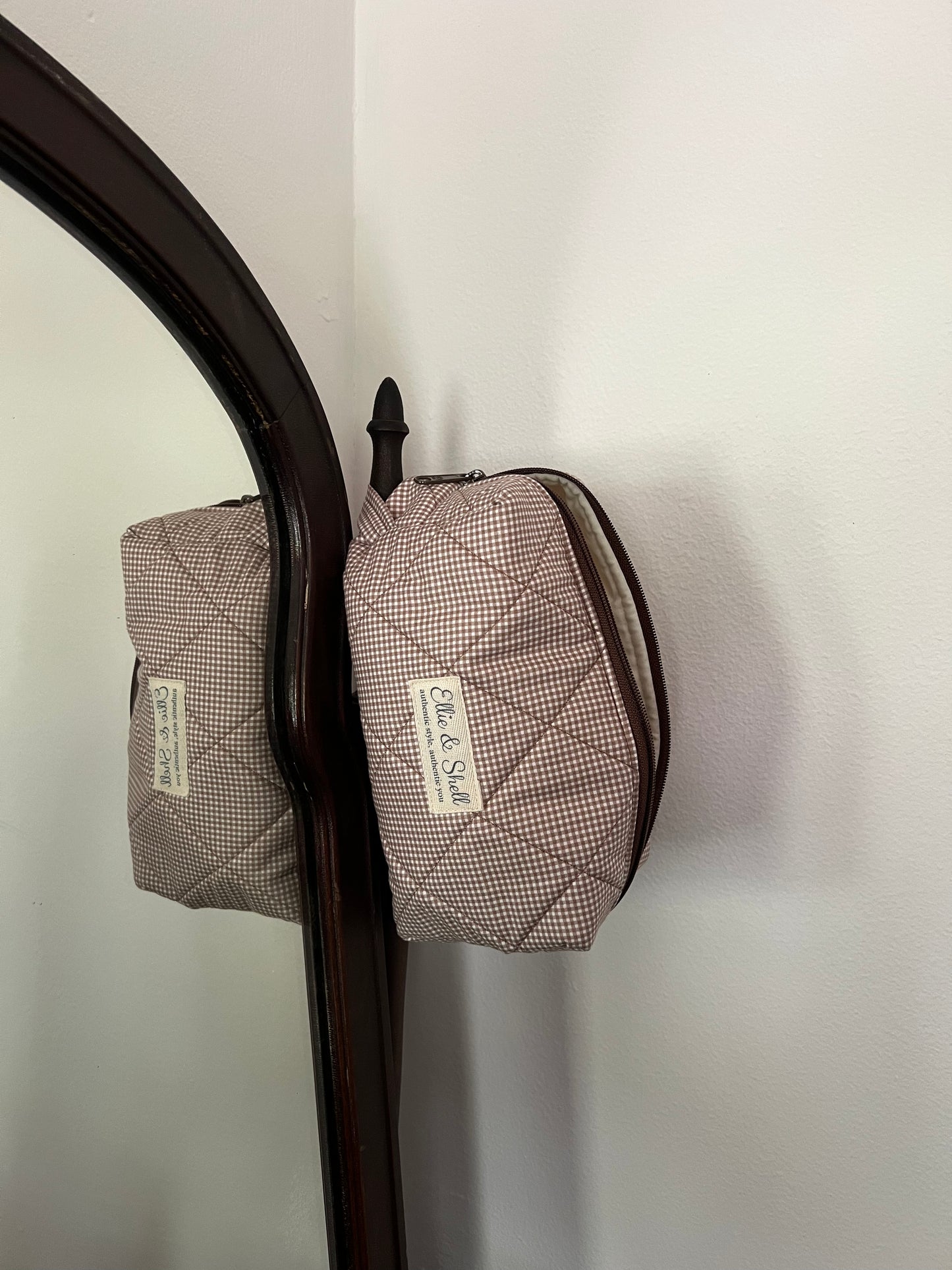 Evergreen Boxie in Chocolate Gingham