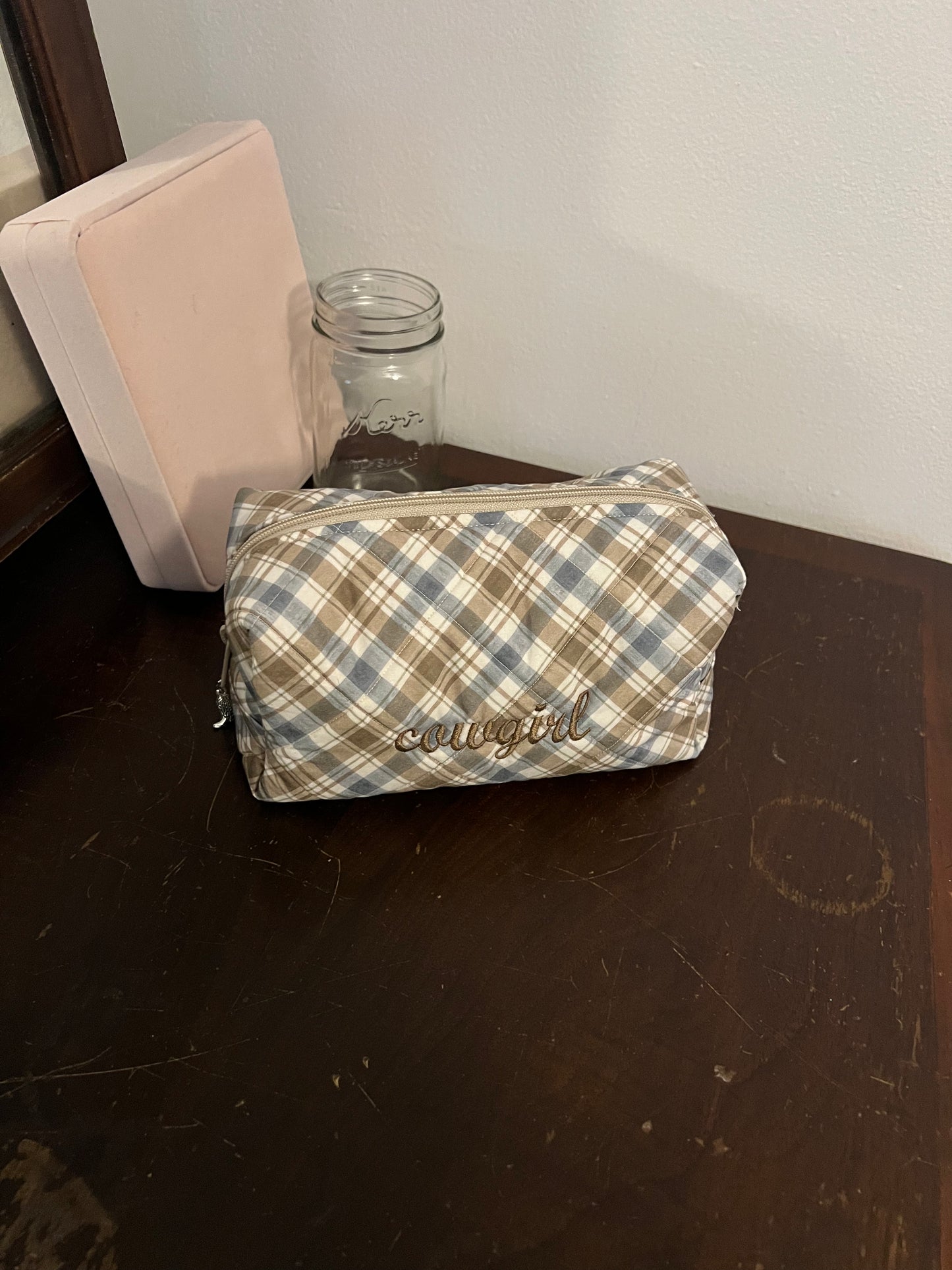 Cowboy Plaid Boxie with Surprise Zipper Charm