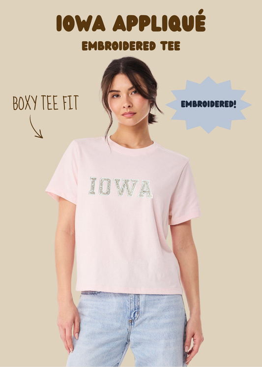Iowa Appliqué Boxy Tee