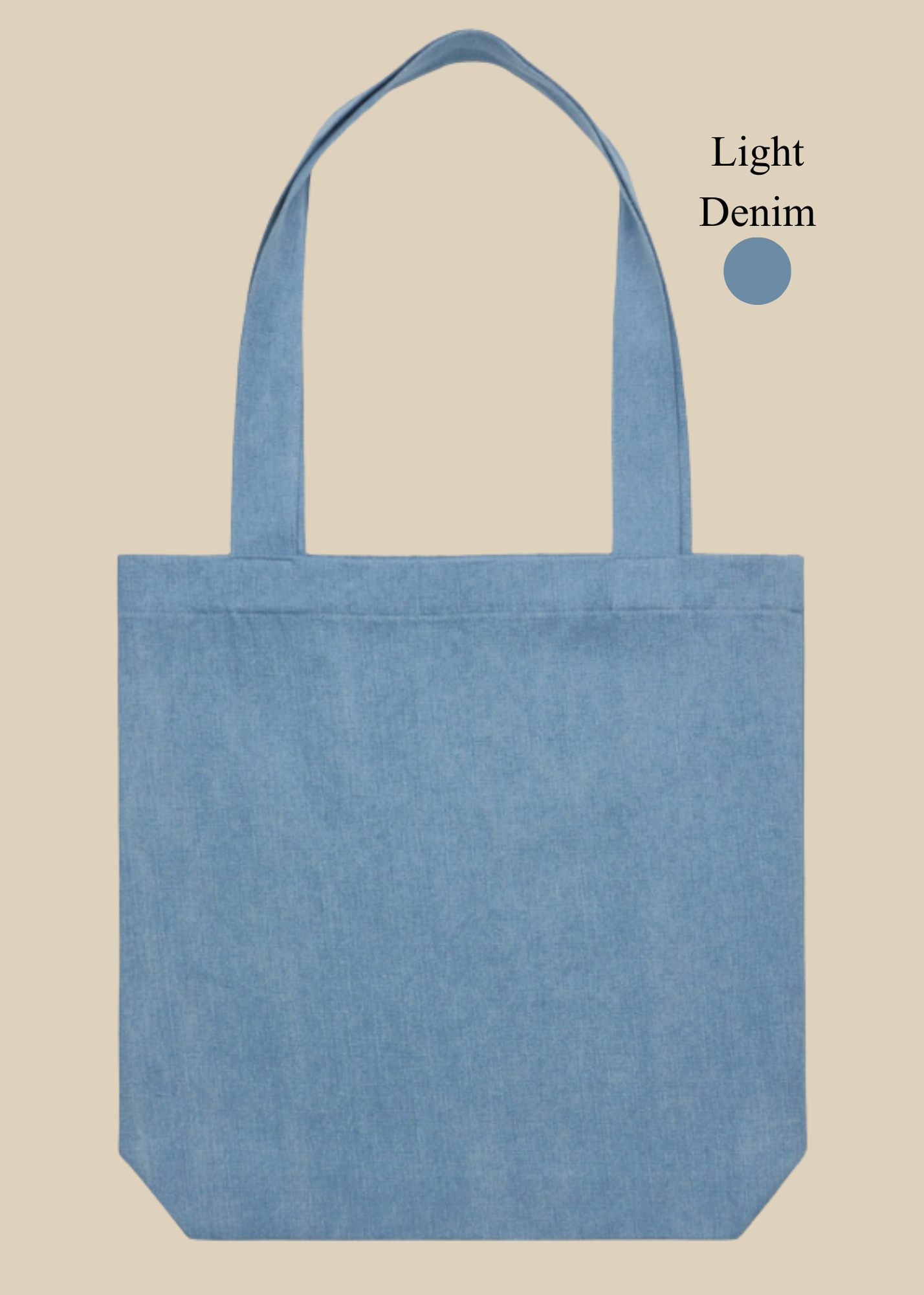 Customizable Denim Tote Bag