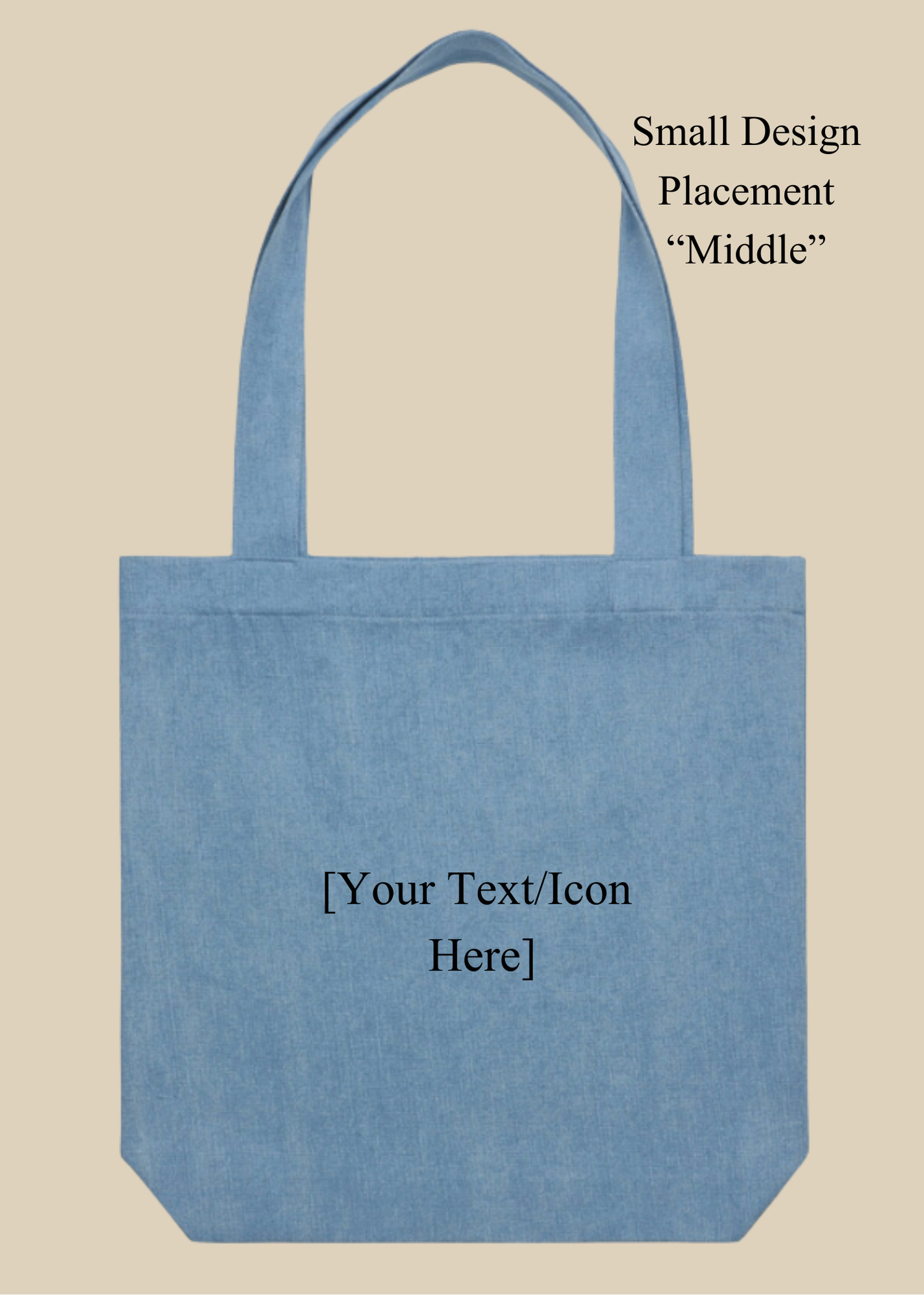 Customizable Denim Tote Bag