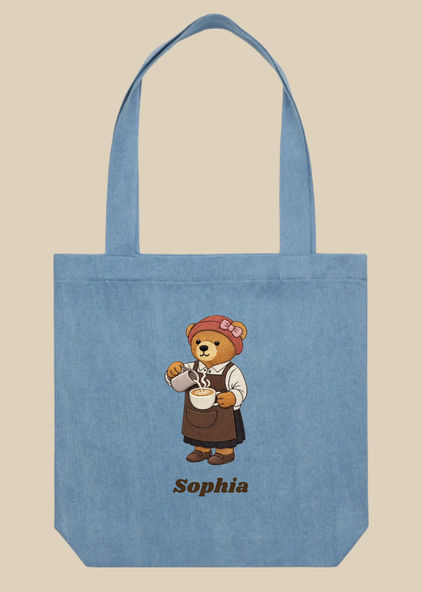 Customizable Denim Tote Bag