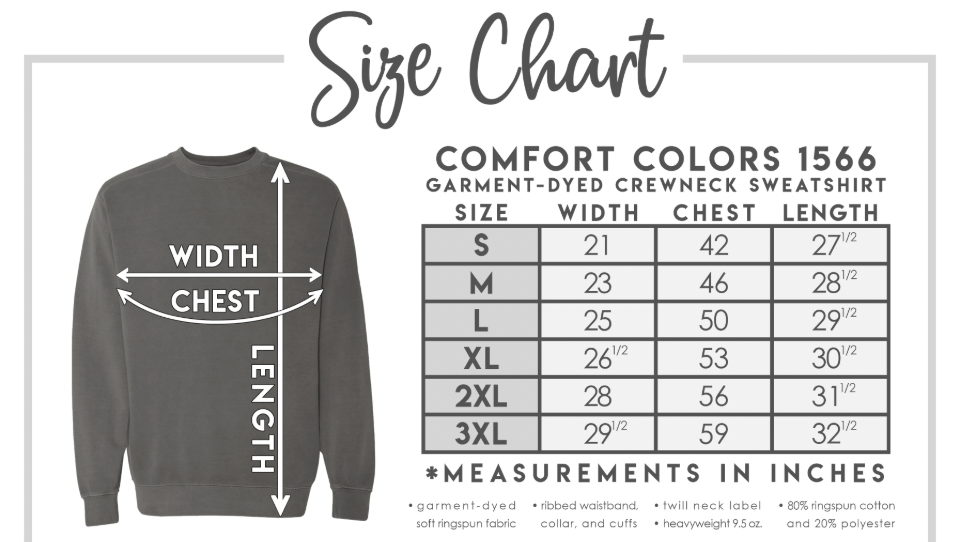 Custom Comfort Colors Crewneck (Pepper)