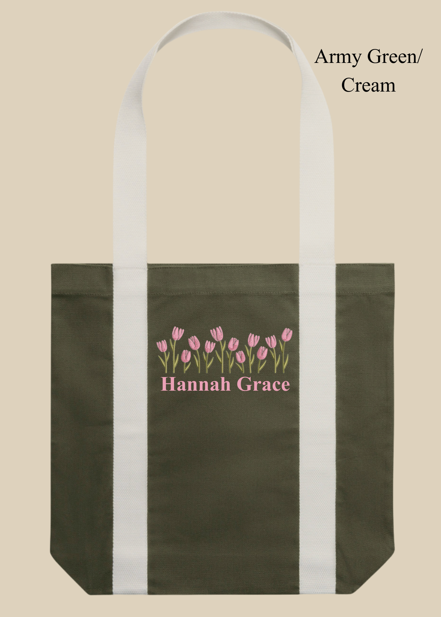 Customizable Two Tone Tote Bag