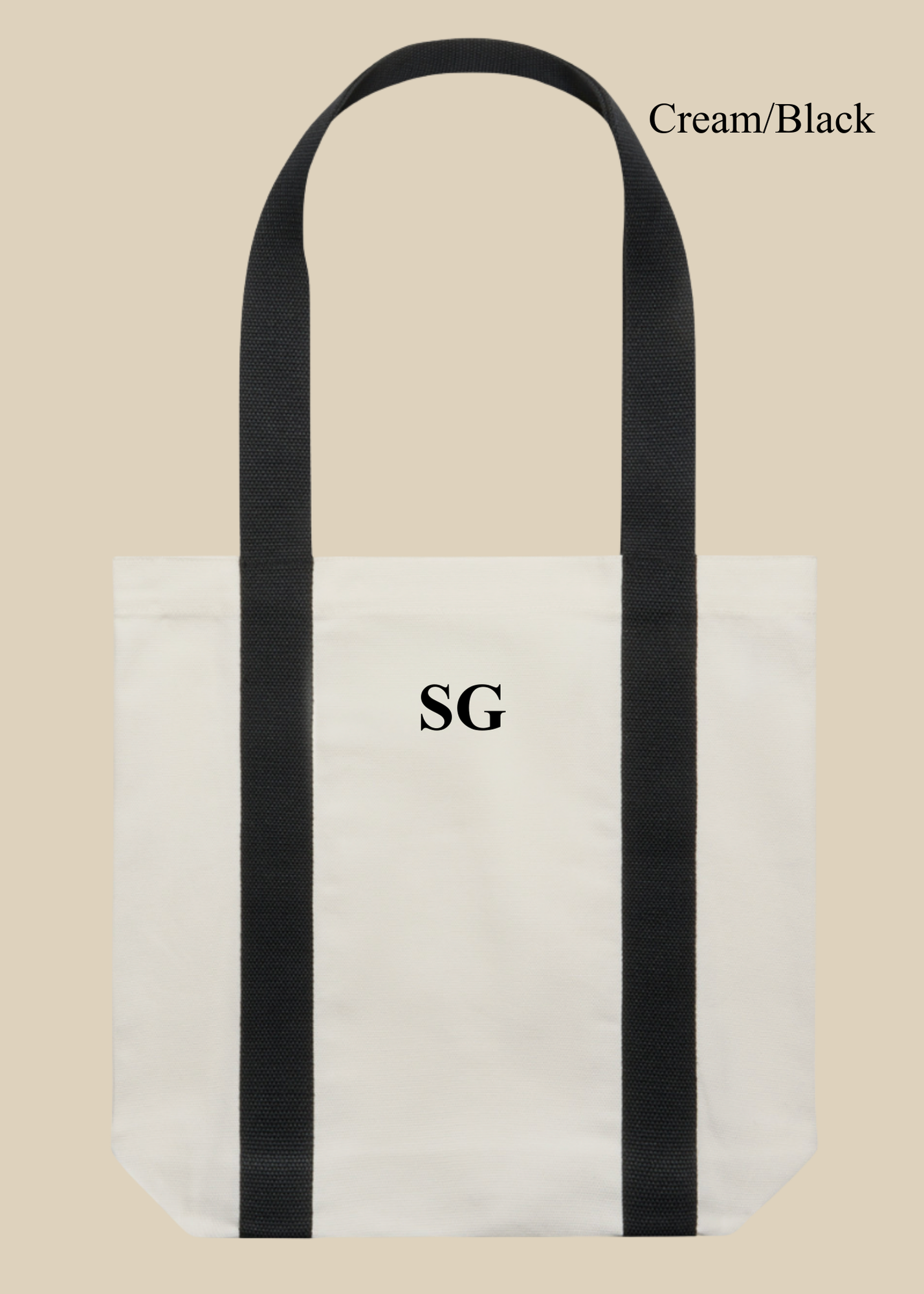 Customizable Two Tone Tote Bag